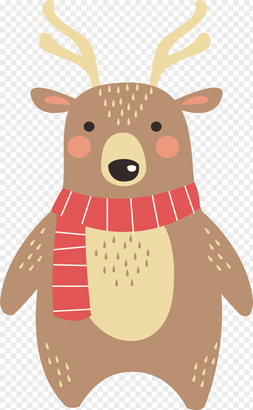 Reindeer With Scarves PNG