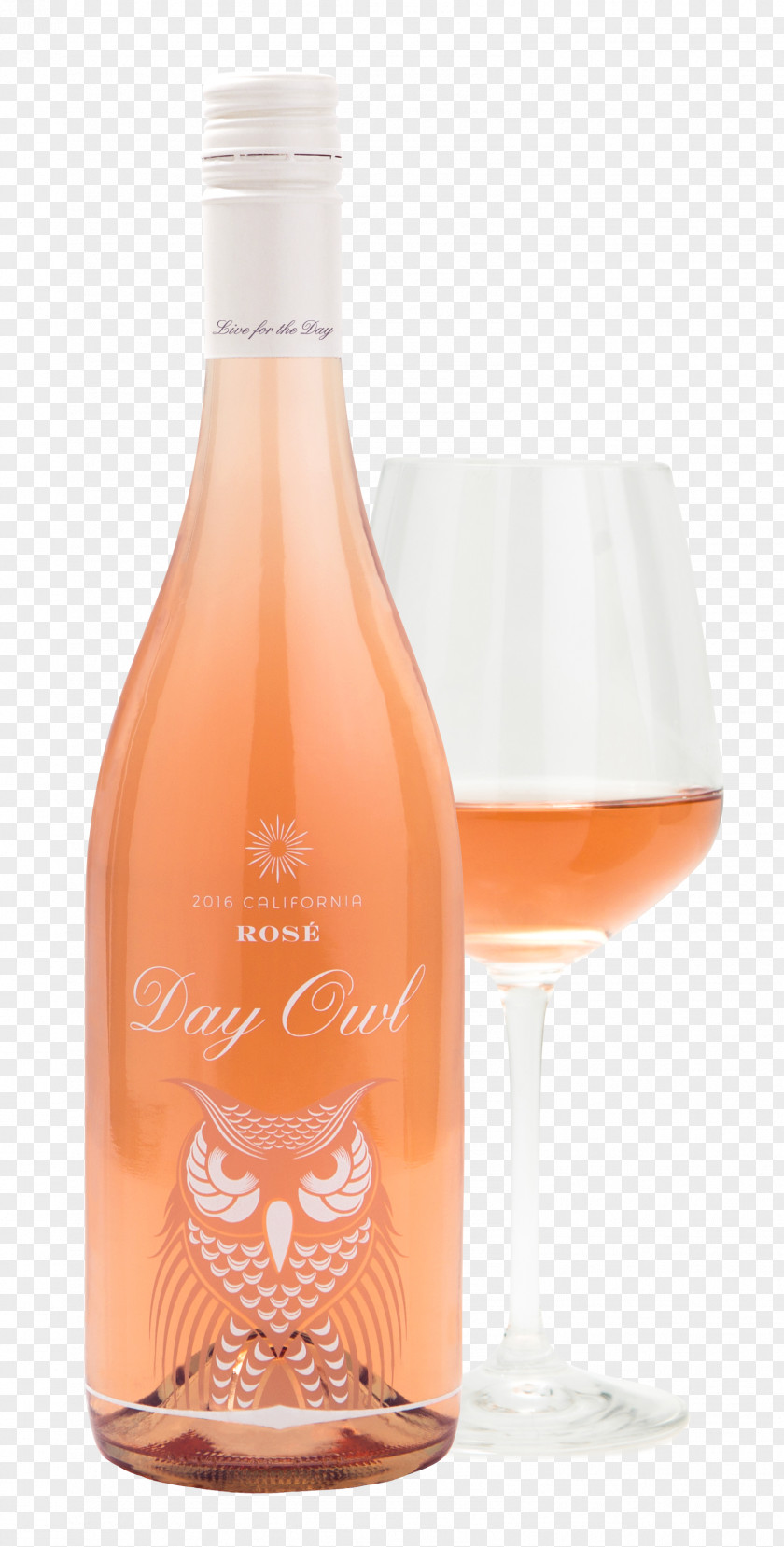 Rose Rosé Wine Glass Bottle Distilled Beverage PNG
