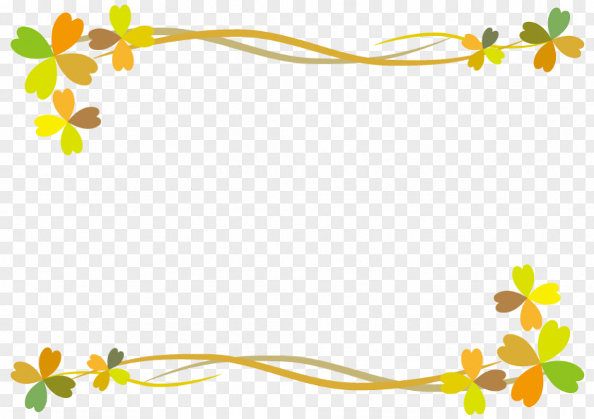 Fall Clover Frame.Others Autumn Frame PNG