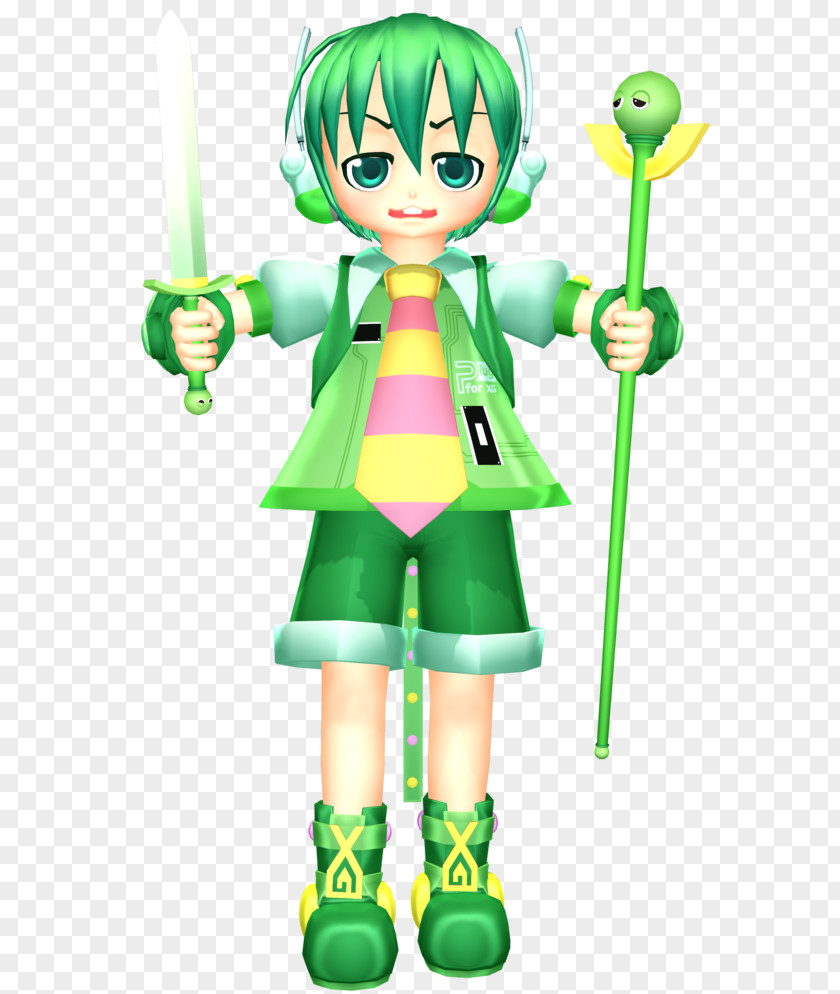 Gachapoid Figurine Green Character Clip Art PNG