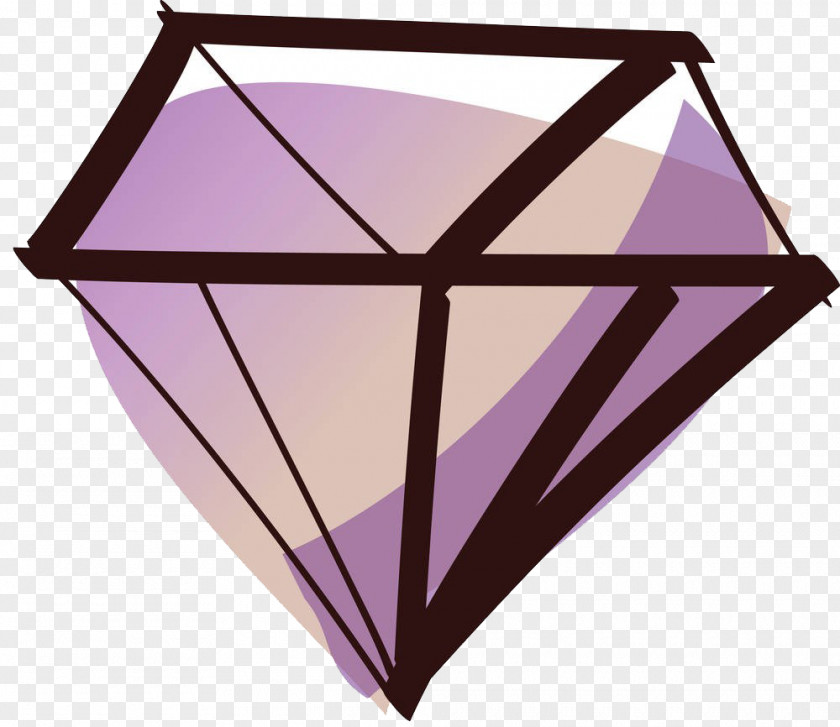 Hand Painted Purple Diamonds Diamond Photography Royalty-free Illustration PNG