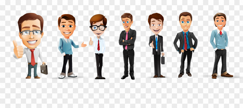 Character Set Cartoon Businessperson PNG