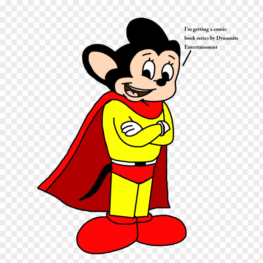 Comic Book Mighty Mouse Cartoon Character PNG