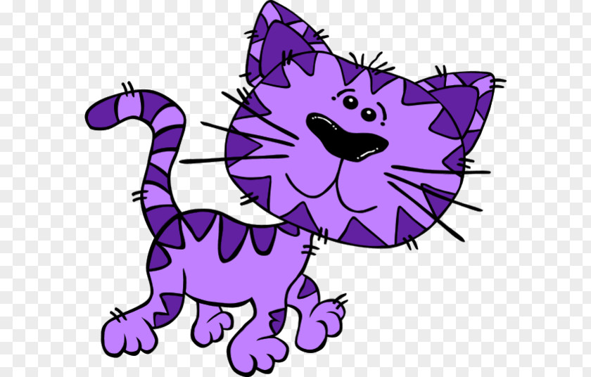 Purple Cartoon Cat Le Chat Online Room LiveChat Clip Art PNG