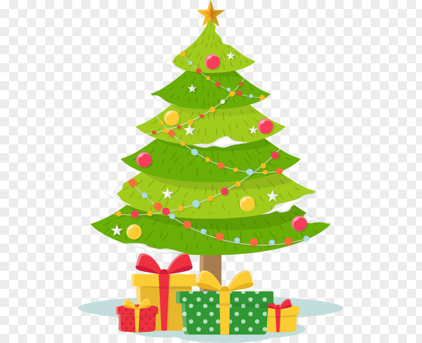 Christmas Tree Covered With Lights PNG