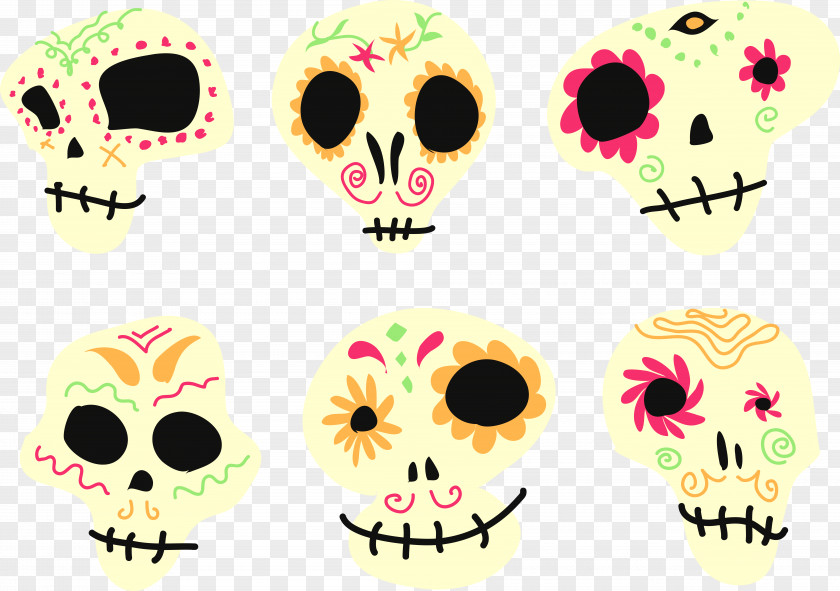 Flower Skull Vector Euclidean Clip Art PNG