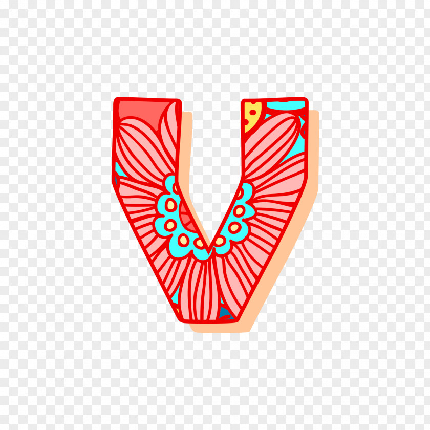 Pattern V Letter Download Illustration PNG