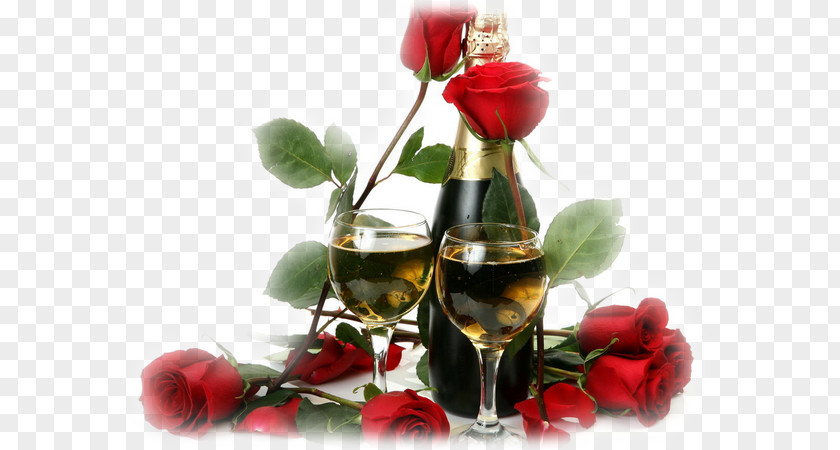 Rose Rosé Red Wine Sparkling Valentine's Day PNG