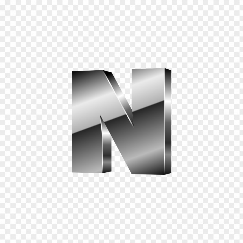 Silver Black Letters N Letter M Font PNG