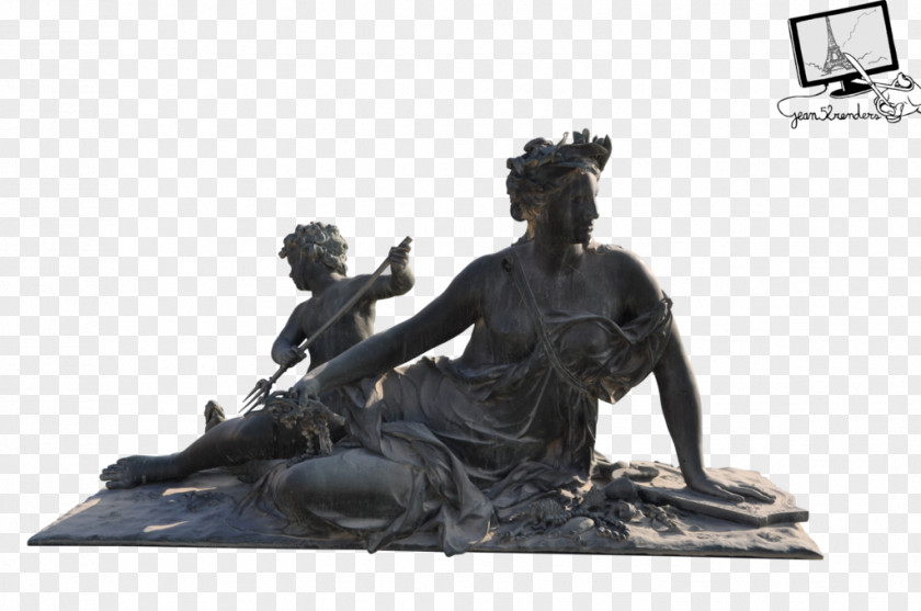 Versailles Statue 3D Rendering PNG