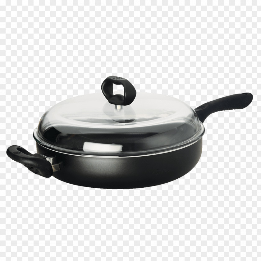 Glass Dome Frying Pan Non-stick Surface Deep Fryers Cookware PNG