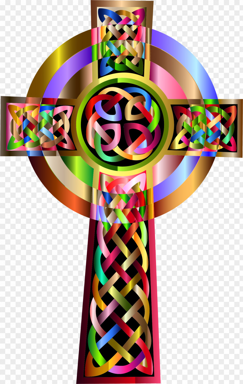 Vibrant Colors Clipart Celtic Cross Clip Art PNG