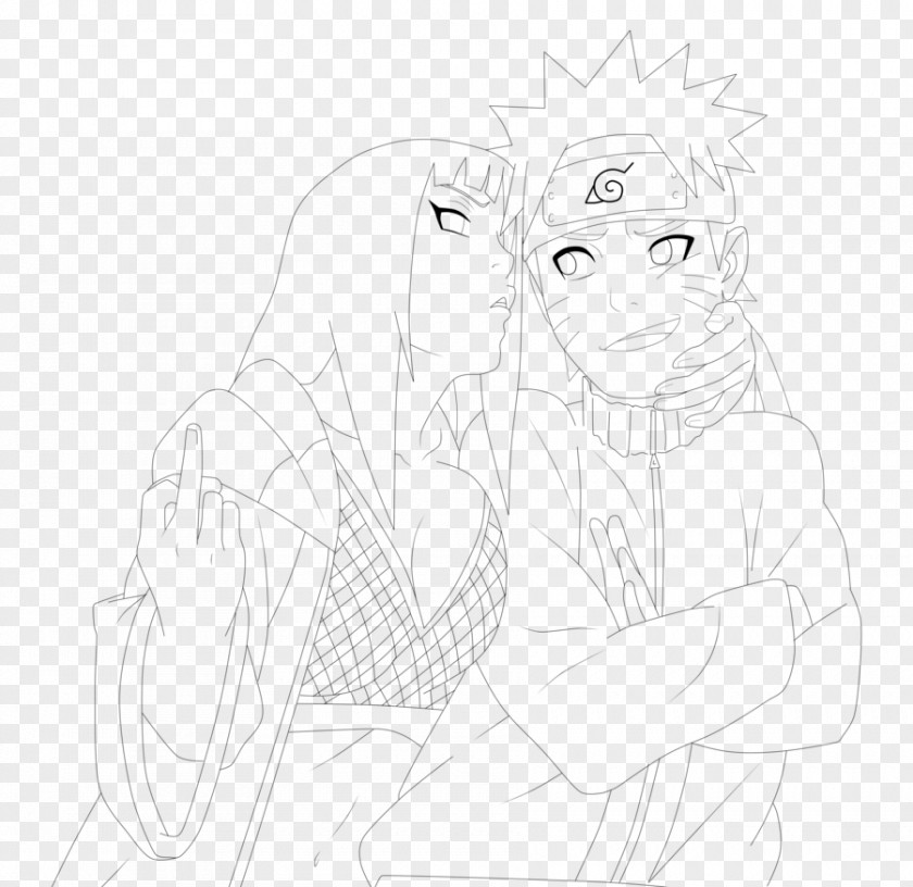 Naruto Line Art Madara Uchiha Hinata Hyuga Drawing Sketch PNG