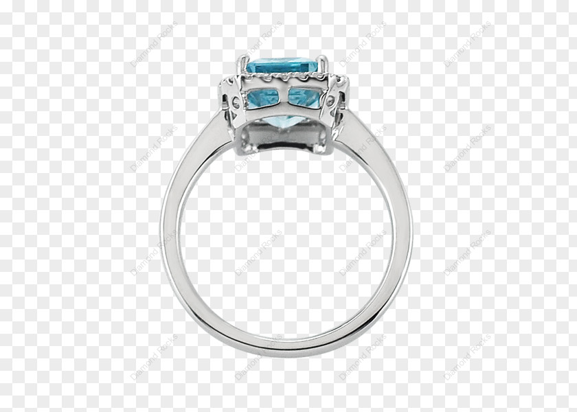 Aquamarine Diamond Ring Sapphire Silver Product Design Body Jewellery PNG