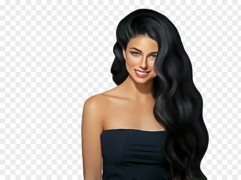 Chin Human Hair Clothing Wig Hairstyle Black PNG