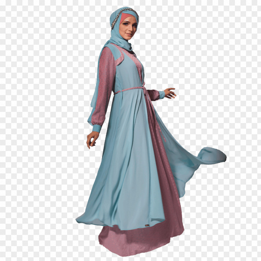 Dress Robe Muslim Turquoise Thawb PNG