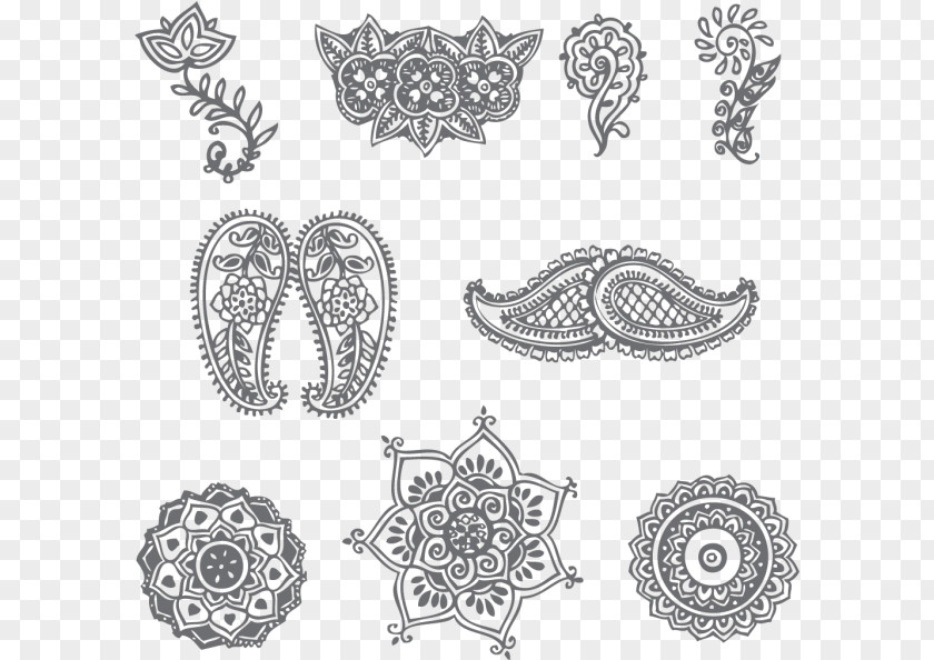 Henna Mehndi Tattoo Drawing PNG