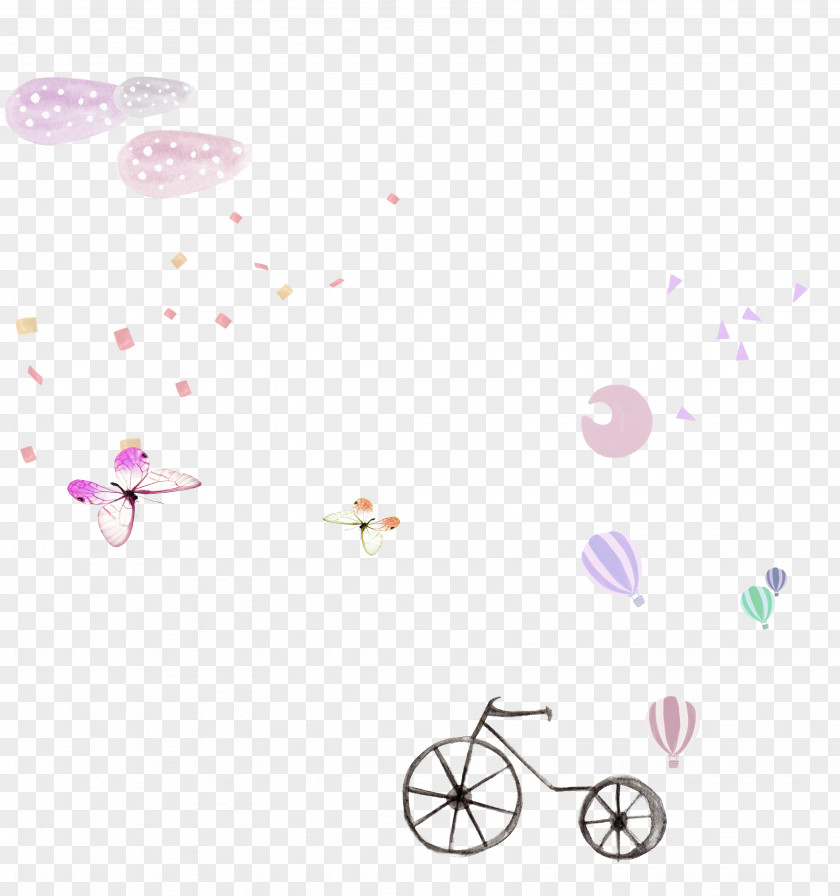 Hot Air Balloon Drawing Cyclists Bicycle Cycling Download PNG