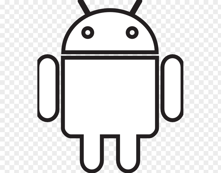 Droid Cliparts Black And White Line Art Clip PNG