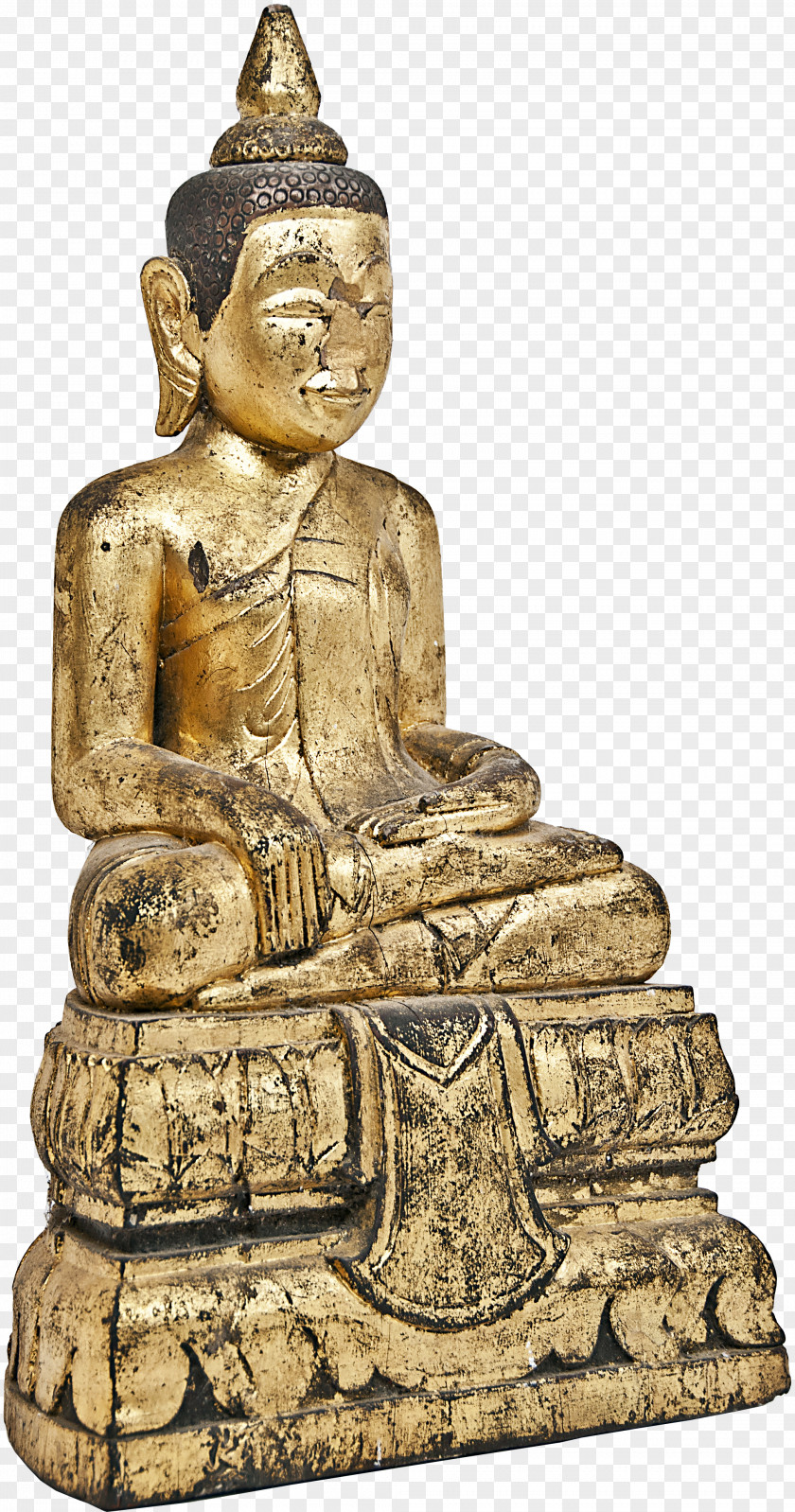 Archaeological Site Statue Artifact 01504 Bronze PNG