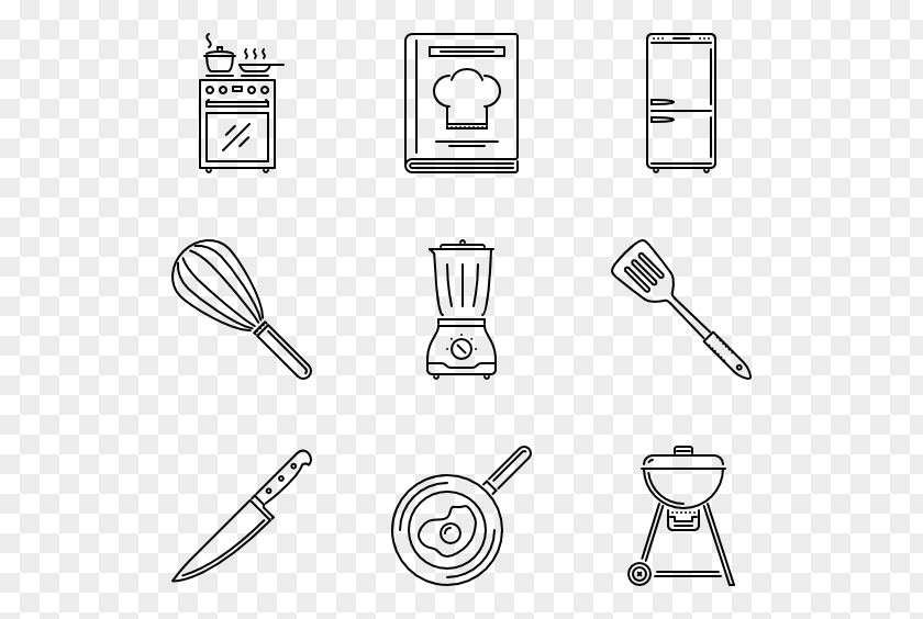 Kitchen Pack Paper Door Handle Drawing White PNG