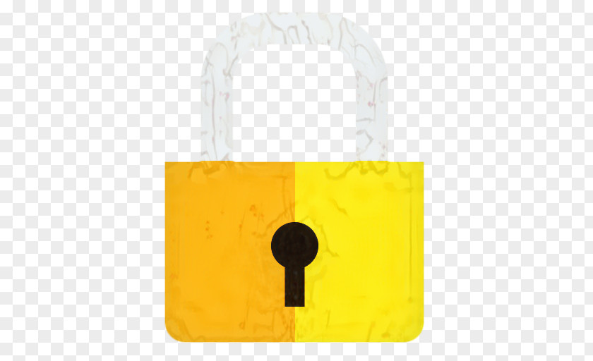 Lock Handbag Yellow Background PNG