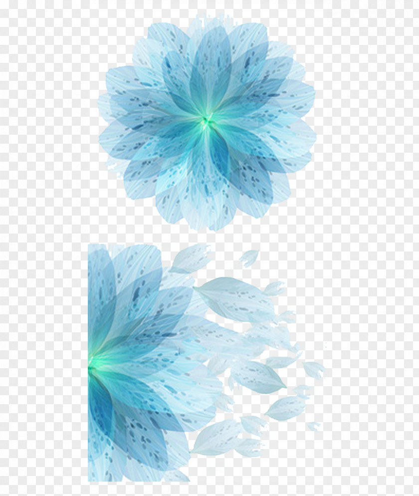 Blue Flower Color,Blue Flowers Vector Material Petal PNG
