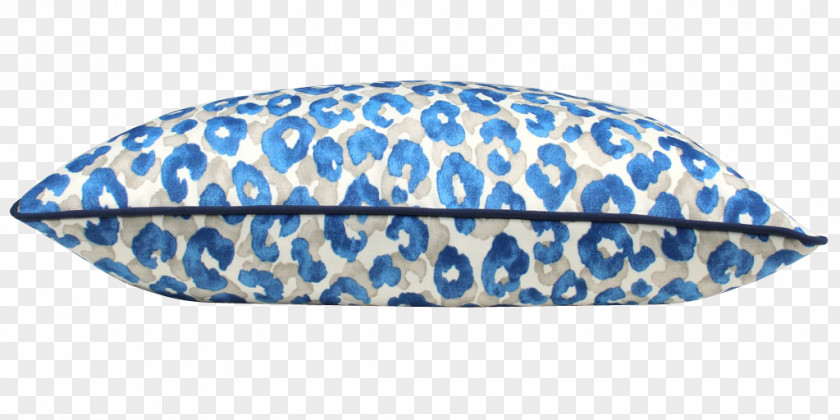 Blue Side Throw Pillows Leopard Cotton Pillow Jiti Textile PNG