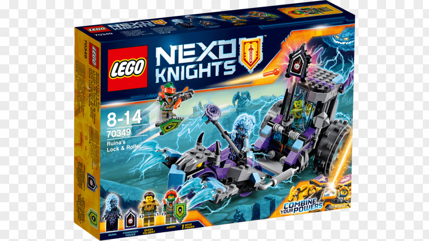 Toy LEGO 70349 NEXO KNIGHTS Ruina's Lock & Roller Lego Minifigure Construction Set PNG