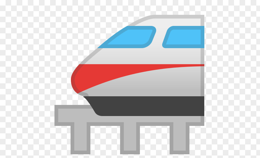 Train Monorail Rail Transport Emoji PNG