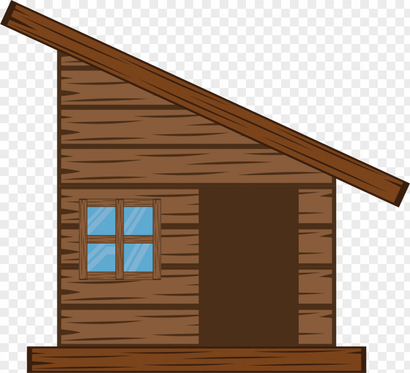 A Rough Cottage; Log Cabin Cottage House Cartoon PNG