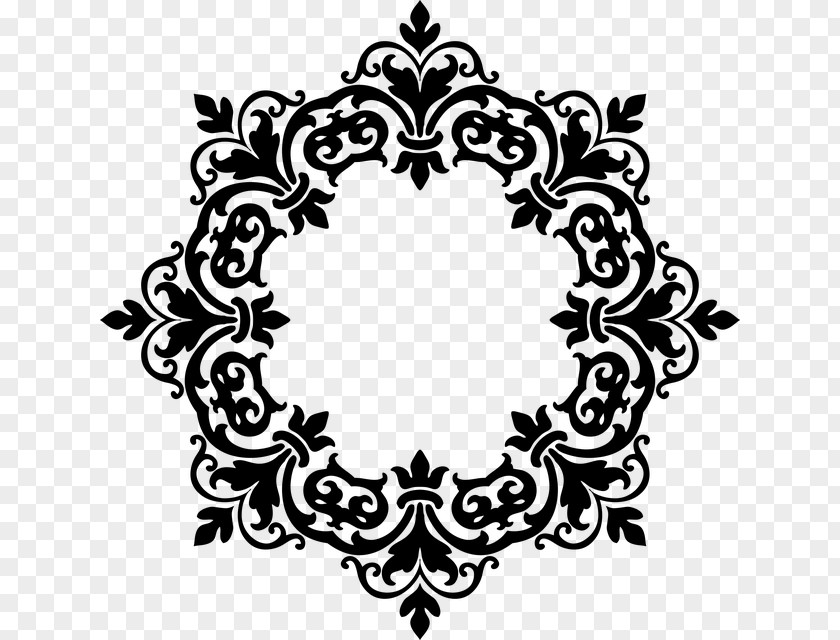 Abstract Border Picture Frames Damask Ornament Clip Art PNG