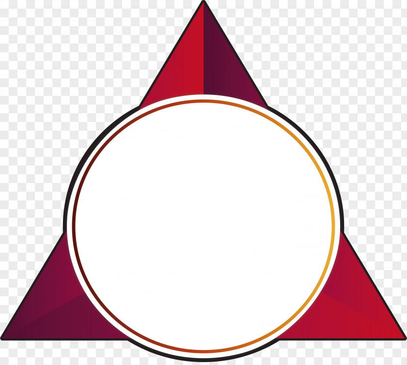 Wine Red Triangle Title Box Clip Art PNG