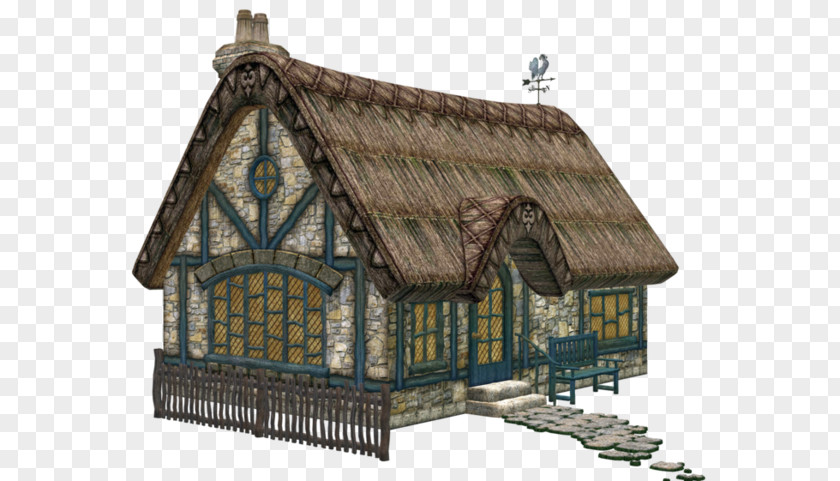 Wooden House Cottage In The Woods Fairy Tale PNG