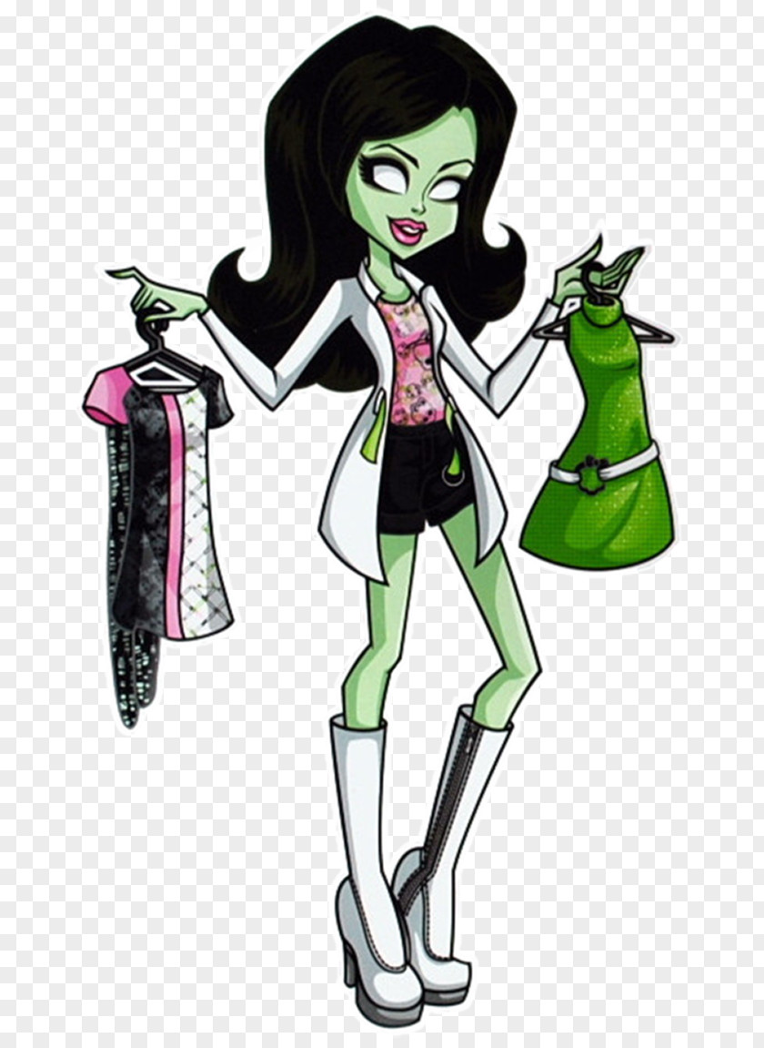 High Fashion Monster Ghoul Fair Scarah Screams Doll Frankie Stein Ghoulia Yelps PNG