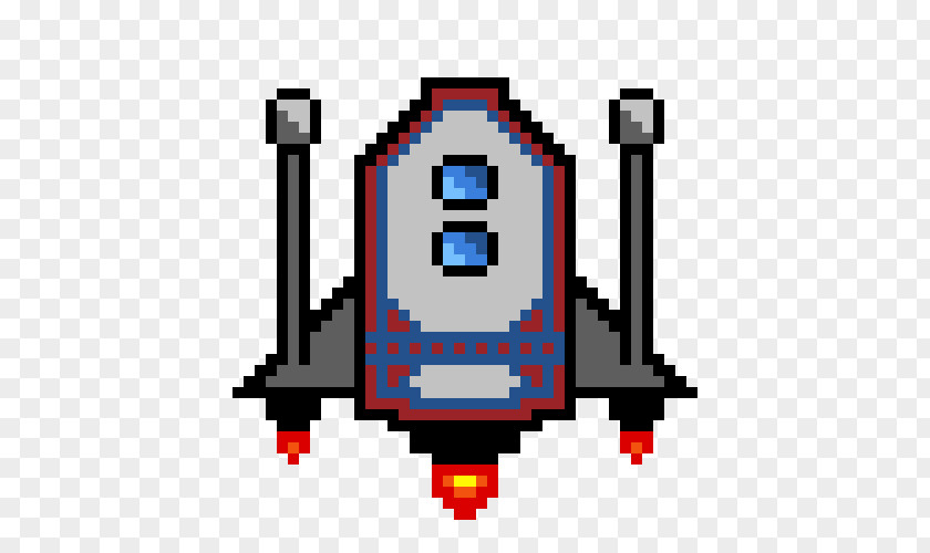 Pixel Art SpaceShipOne Spacecraft PNG