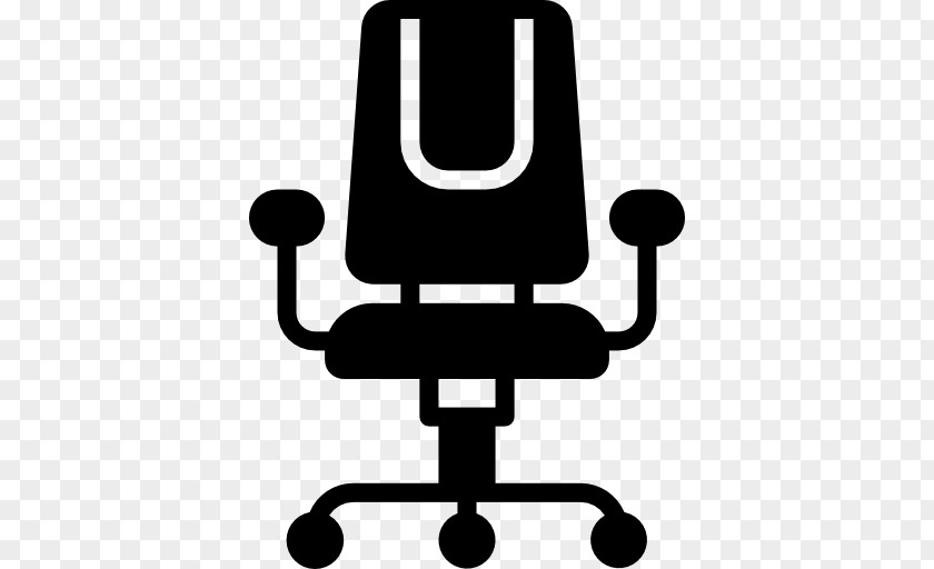 Black And White Furniture Office Chair PNG