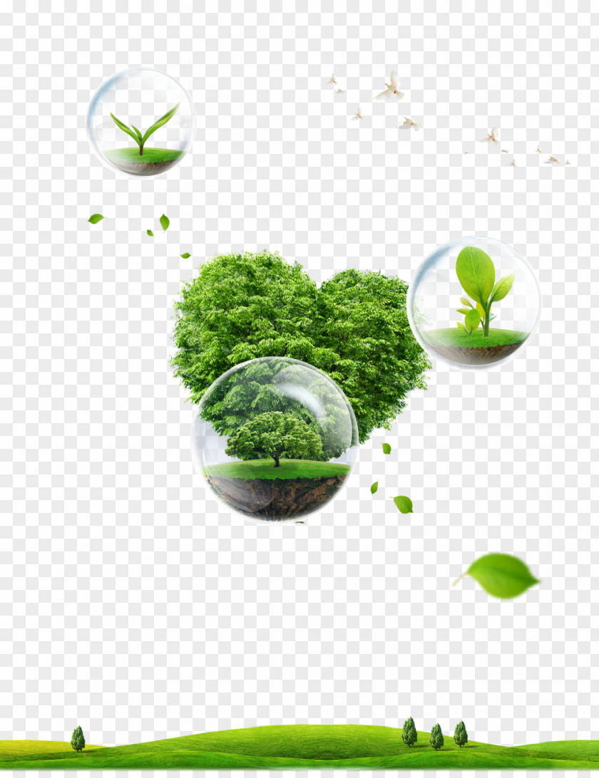 Green Grass Trees Poster Environmental Protection Natural Environment Nature Global Warming PNG