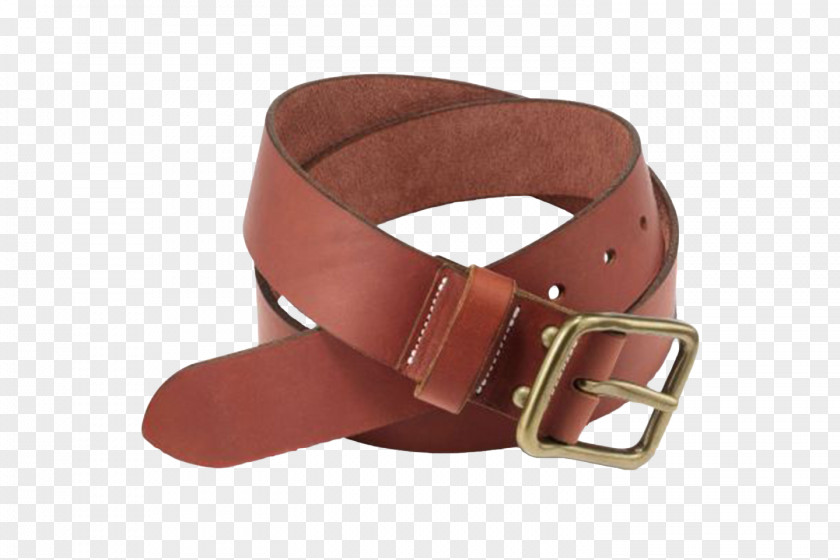 Leather Belt Image Buckle Brown PNG
