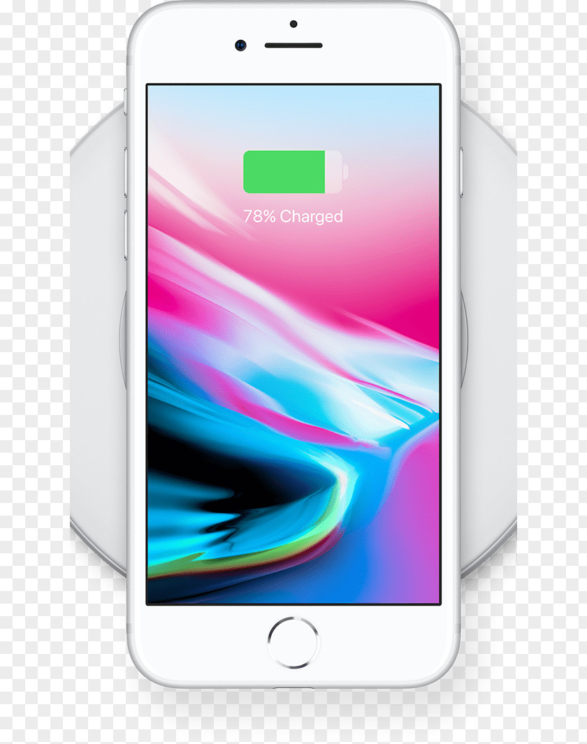 Mobile Charger IPhone 8 Plus X Battery Inductive Charging PNG