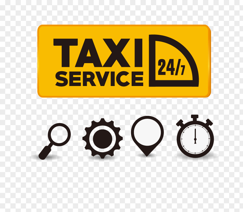 Taxi Lights Illustration PNG