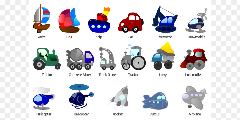 Funny Helicopter Cliparts Air Transportation Cartoon Clip Art PNG