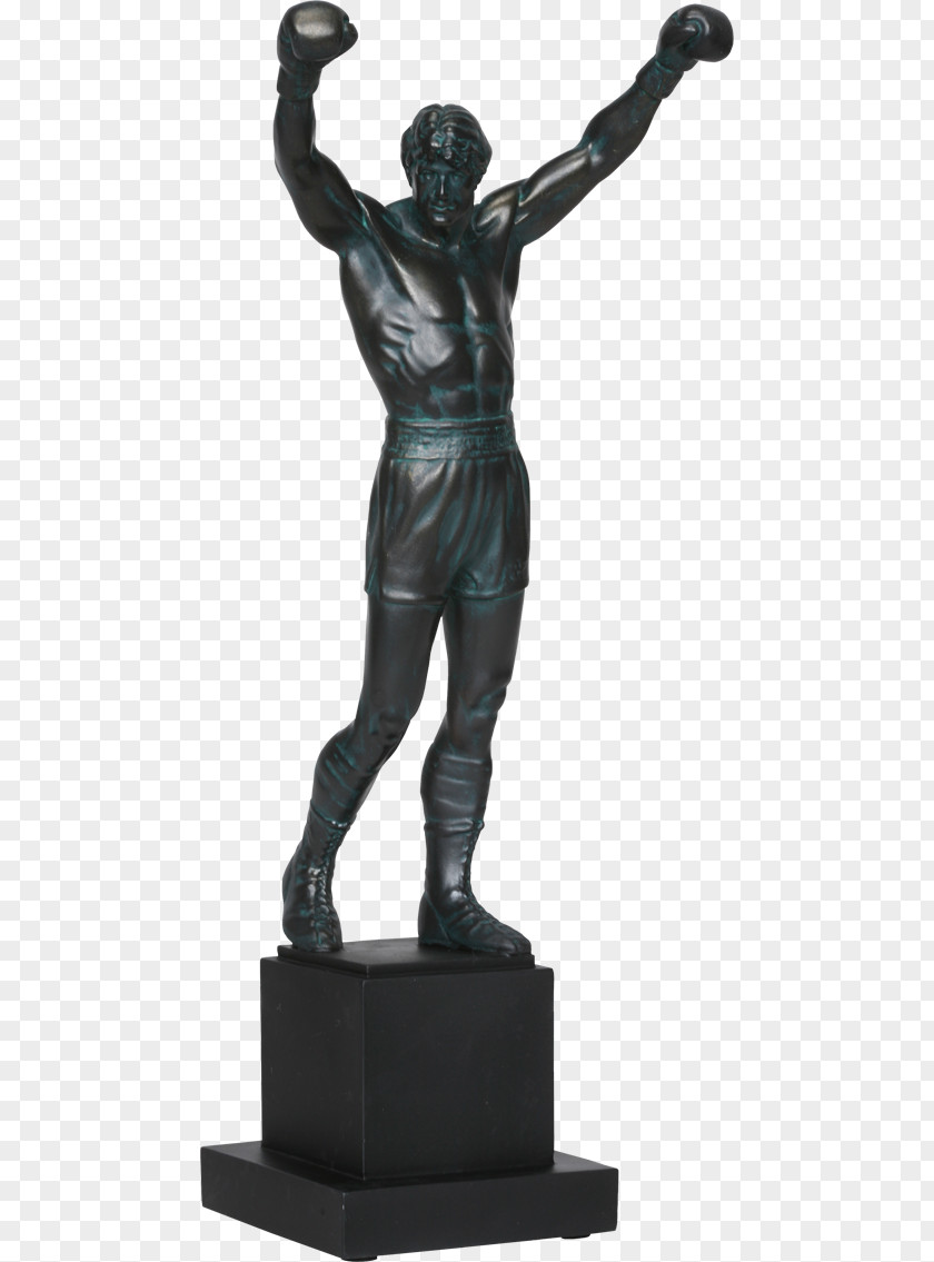 Rocky Statue Art Museum Steps Balboa Bronze Sculpture Figurine PNG