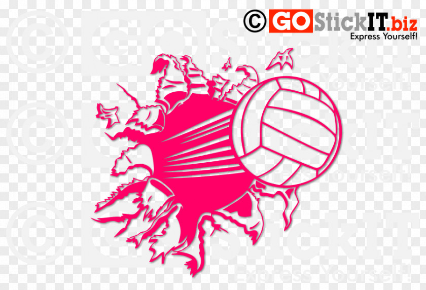 Simple Volleyball Sayings Wall Decal Ball Game Sticker PNG