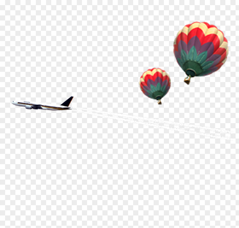 Sky Aircraft And Hot Air Balloons Airplane Balloon PNG