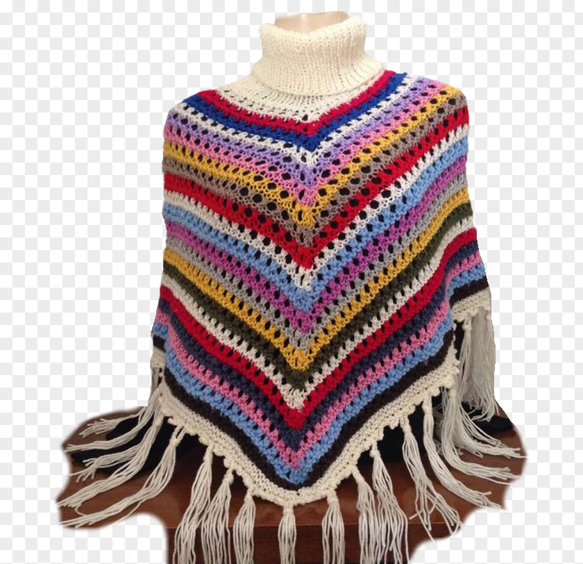 Tricot Poncho Crochet Warp Knitting Hand-Sewing Needles PNG