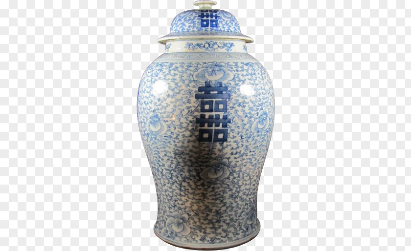 Vase Urn Ceramic Blue And White Pottery Porcelain PNG