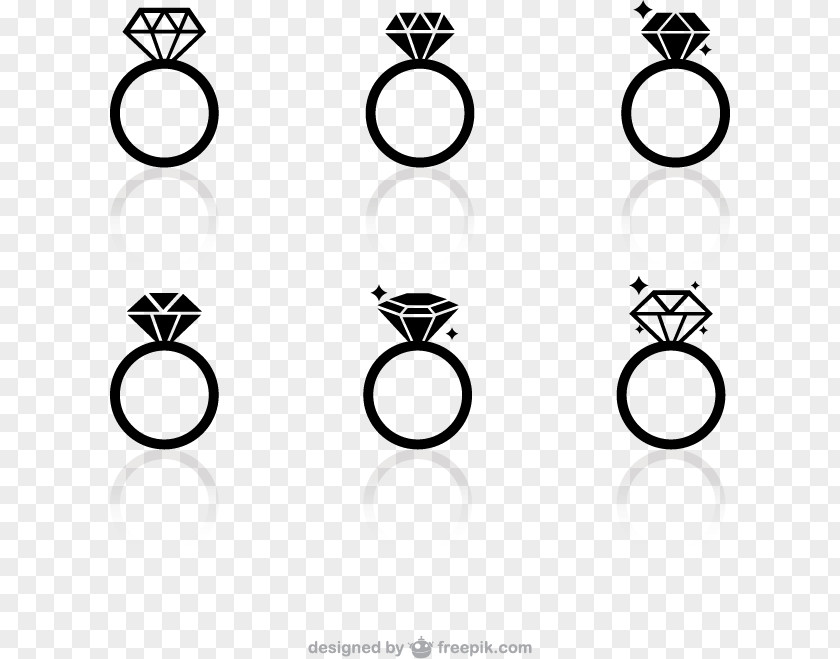 Fashion Diamond Ring Engagement Wedding PNG