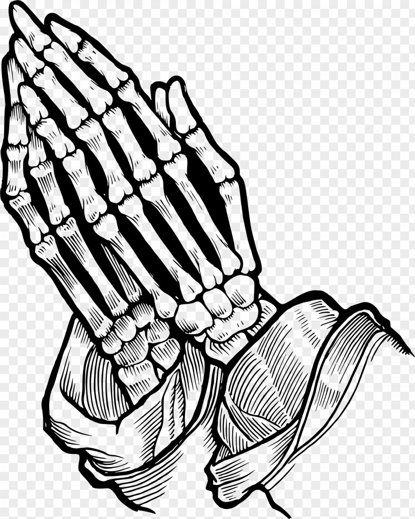 Pray Praying Hands Human Skeleton Drawing Prayer PNG