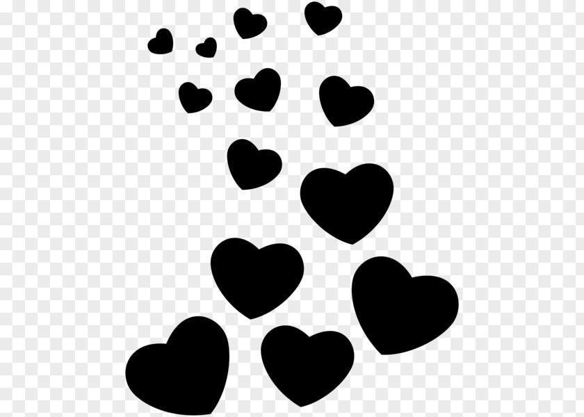 Blackandwhite Paw Love Background Heart PNG